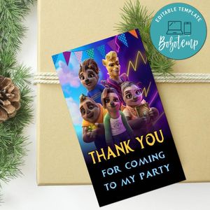 The Sloth Lane Thank You Tag Customizable Template To Print At Home Instant Download