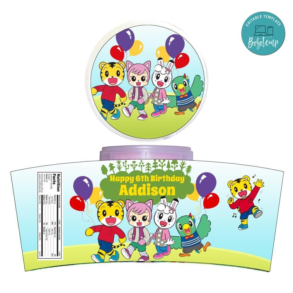 Shimajiro Cotton Candy Label Template To Print At Home Instant Download