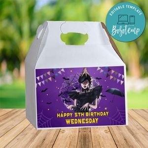 Wednesday Gable Box Digital File Printable Instant Download