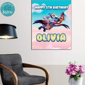 Tots Birthday Poster Digital File Printable Instant Download