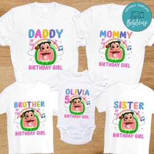 Cece cocomelon Family Birthday Party PNG file template