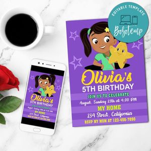 Nina's World Mobile Invite Customizable Template Instant Download