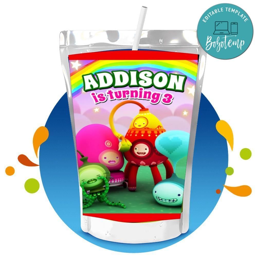 Buddi Capri Sun Birthday Labels Digital File Printable Instant Download