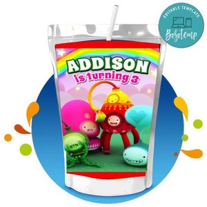 Buddi Capri Sun Birthday Labels Digital File Printable Instant Download