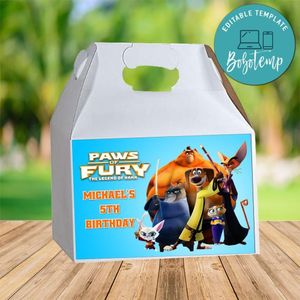 Paws Of Fury Gable Box Digital File Printable Instant Download