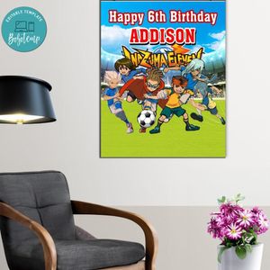 Inazuma Eleven Birthday Poster Digital File Printable Instant Download