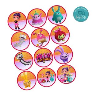 Abby Hatcher Cupcake Toppers Template Printable Instant Download