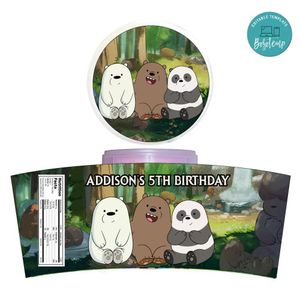 We Bare Bears Cotton Candy Label Template To Print At Home Instant Download