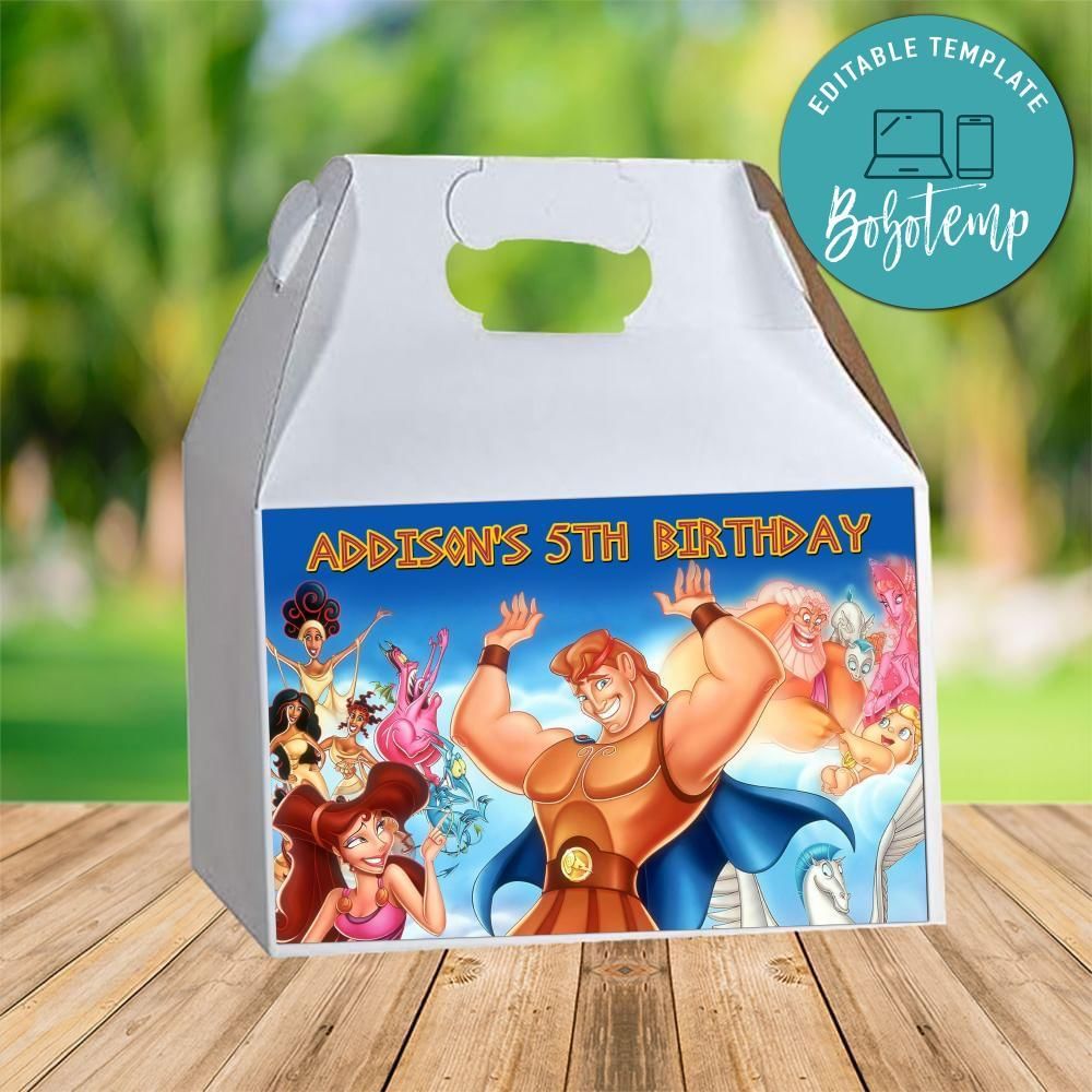 Hercules Gable Box Digital File Printable Instant Download