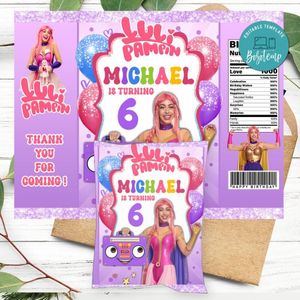 Luli Pampin Birthday Chip Bag Digital File Printable Instant Download
