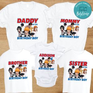 Bleach Family Birthday PNG file template