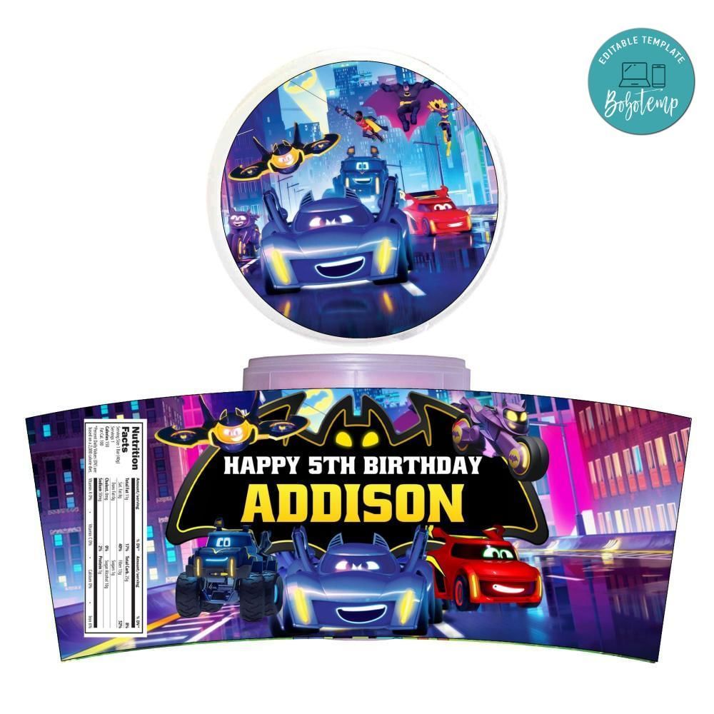 Batwheels Cotton Candy Label Template To Print At Home Instant Download