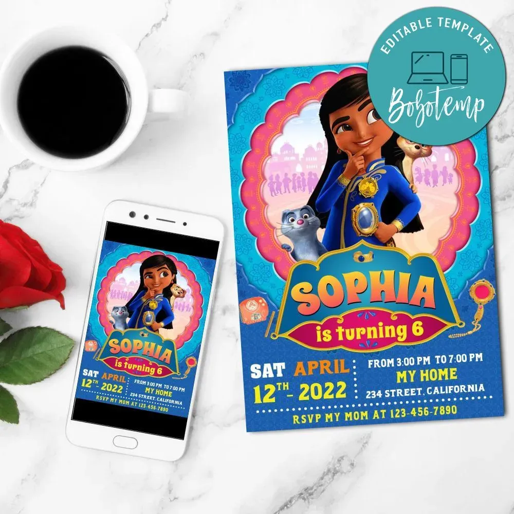 Mira Royal Detective Invitation Customizable Template DIY Bobotemp