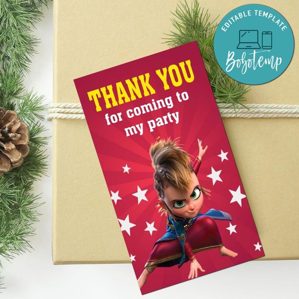 Pil's Adventures Thank You Tag Customizable Template To Print At Home Instant Download