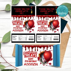 Pennywise Rice Krispies Treats Template Printable Instant Download