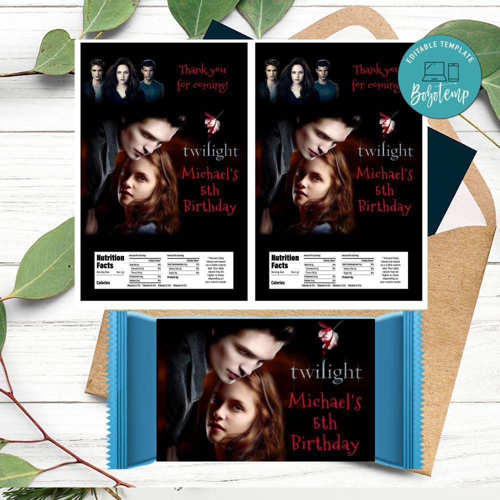 Twilight Rice Krispies Treats Printable Instant Download