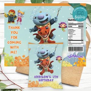 WallyKazam Birthday Party Chip Bag Digital File Printable Instant Download