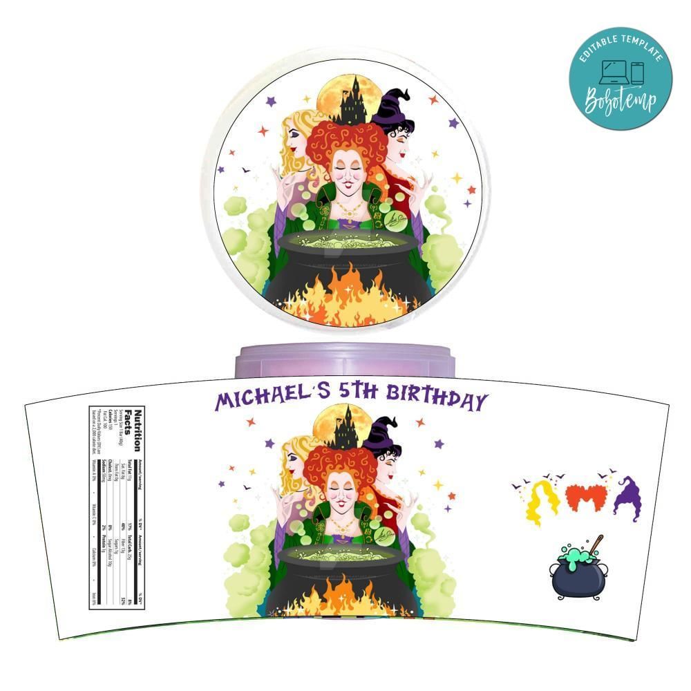 Hocus Pocus Cotton Candy Label Template To Print At Home Instant Download