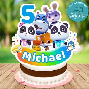 Babybus Cake Topper Template Printable Instant Download