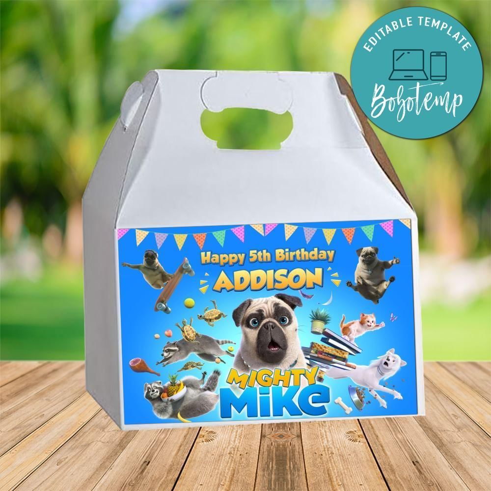 Mighty Mike Gable Box Digital File Printable Instant Download