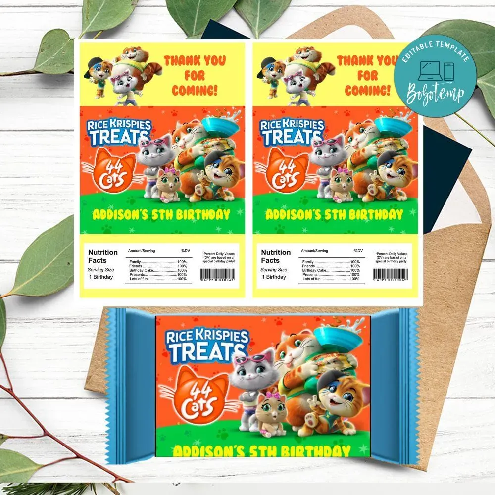 44 cats Rice Krispies Treats Template Printable Bobotemp