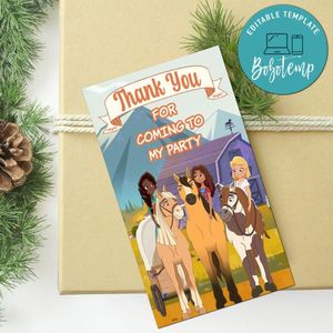 Spirit And Friends Thank You Tag Customizable Template To Print At Home Instant Download