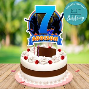 Sky Zone Cake Topper Template Printable Instant Download