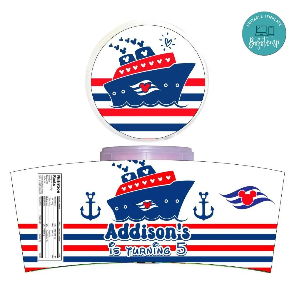 Disney Cruise Cotton Candy Label Template | Bobotemp