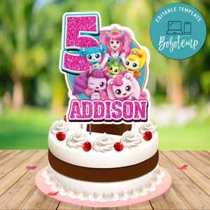 Catch Teenieping Cake Topper Template Printable Instant Download