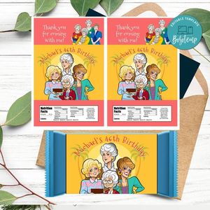 Golden girls Rice Krispies Treats Printable Instant Download