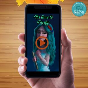 Mavka Birthday Video Invitation Digital Template Customizable Instant Download