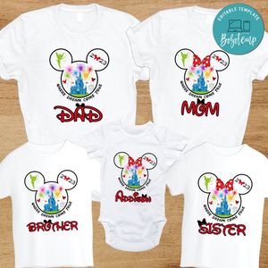 Disney Castle Family Party PNG file template