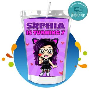 Kori juega Capri Sun Birthday Labels Digital File Printable Instant Download