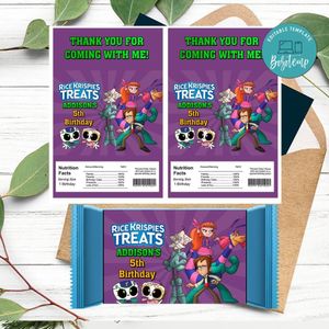 Legend Quest Rice Krispies Treats Template Printable Instant Download