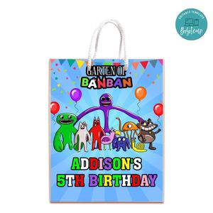 Garten Of Banban Gift Bag Label Template Printable Instant Download