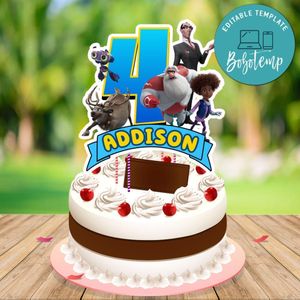 Superklaus Cake Topper Template Printable Instant Download