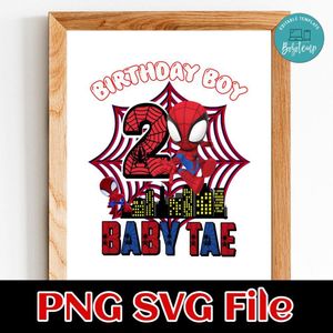 Spidey Birthday Customer request PNG file template