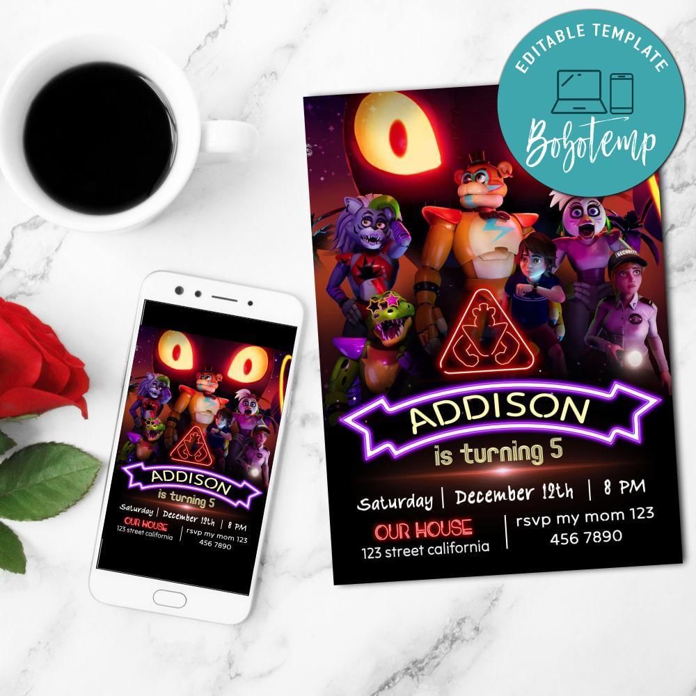 Security Breach Invitation Customizable Template to Print at Home Instant Download