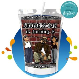 Cholo Capri Sun Birthday Labels Digital File Printable Instant Download