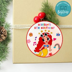 Manana Sera Bonito Circle Sticker Template Customizable To Print At Home Instant Download