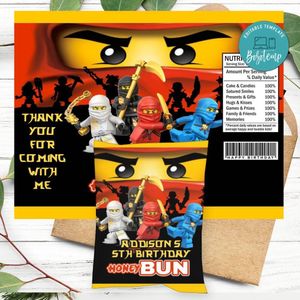Ninjago Honeybun Snack Bag Digital File Printable Instant Download
