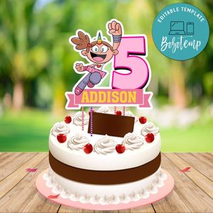 Super Unicorn Princess Cake Topper Template Printable Instant Download