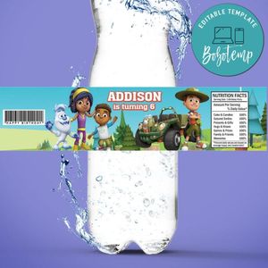Ranger Rob Bottle Label Birthday Water Bottle Label Template to Print at Home Instant Download