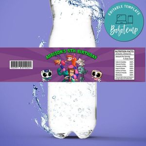 Legend Quest Bottle Label Birthday Water Bottle Label Template to Print at Home Instant Download