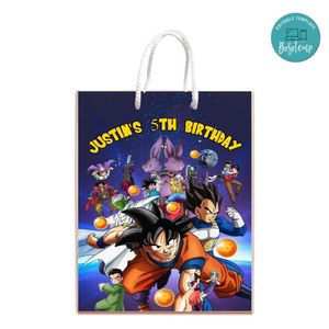 Dragon Ball Gift Bag Label Template Printable Instant Download