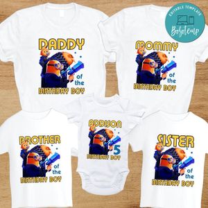 Despicable me 4 Family Birthday Party PNG file template