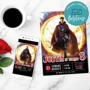 Doctor Strange Invitation Customizable Template to Print at Home Instant Download