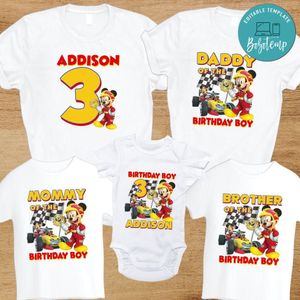 Mickey mouse roadster Family Birthday PNG file template