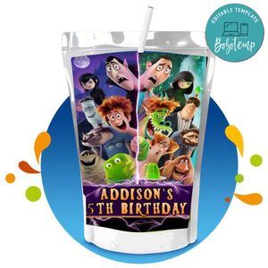 Hotel Transylvania 4 Capri Sun Birthday Labels Digital File Printable Instant Download