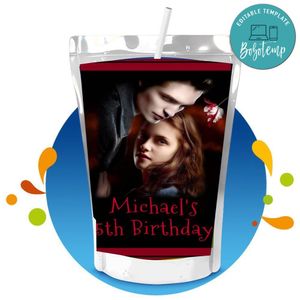 Twilight Capri Sun Birthday Label Digital File Printable Instant Download